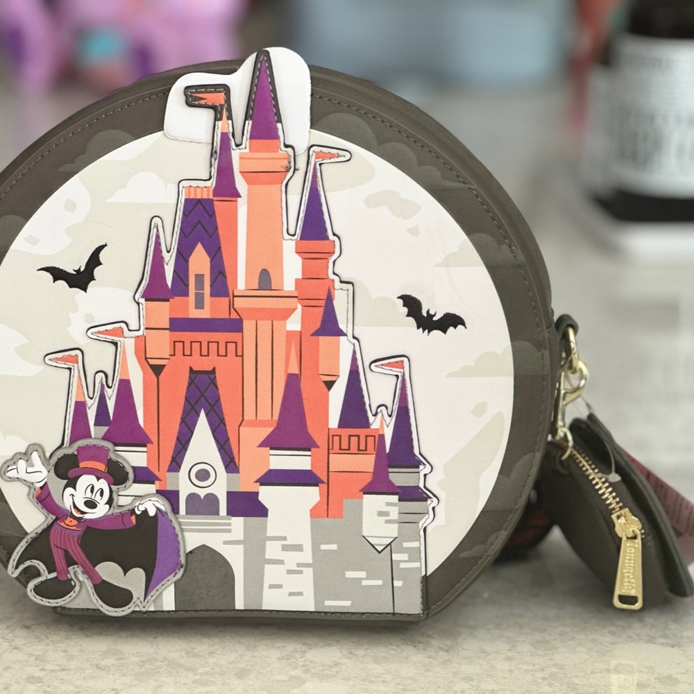 LOUNGEFLY Mickey Mouse Halloween Castle Crossbody Bag